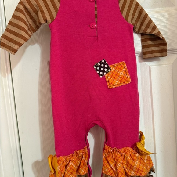 Ricrac & Ruffles Scarecrow Romper - Picture 6 of 8